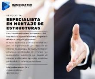 ESPECIALISTA EN MONTAJE DE ESTRUCTURAS