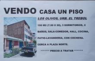 VENDO CASA 150M2 CERCA PLAZA NORTE 