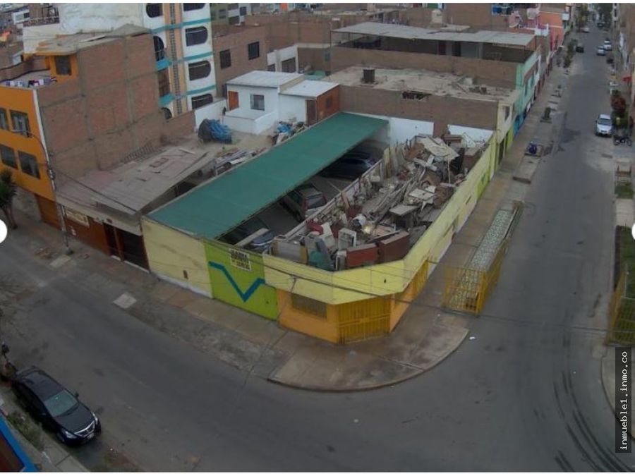 VENTA DE TERRENO DE 240 M2 EN ESQUINA USO COMERCIAL, LOS OLIVOS