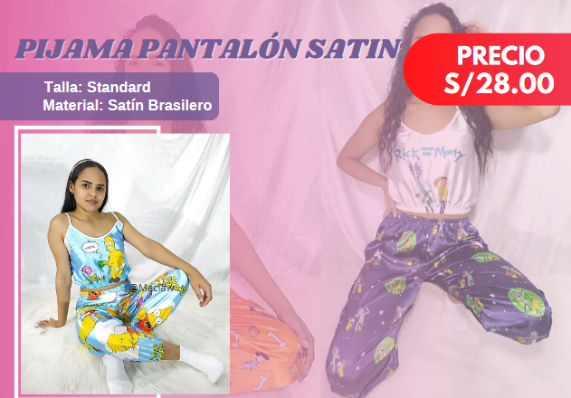 Pijama Pantalon Satin