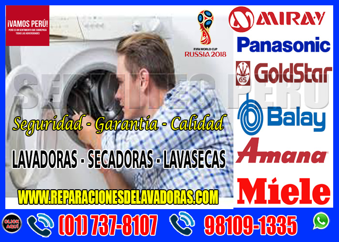 TOTAL GARANTIA REPARACION DE LAVADORAS PANASONIC -  981091335 LURIN