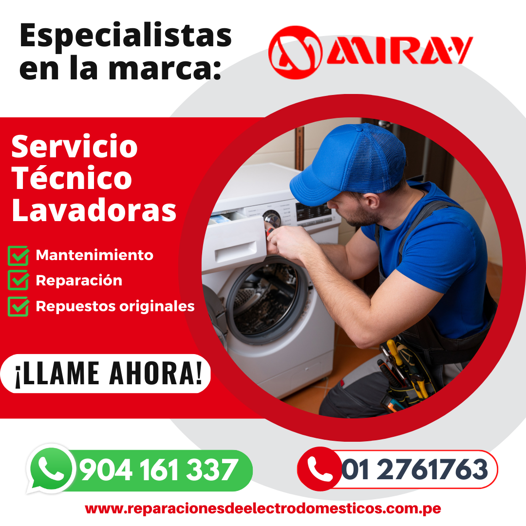 «SOlutions» Miray - Panasonic Tecnicos de Lavadoras 904161337 San Martin de Porres