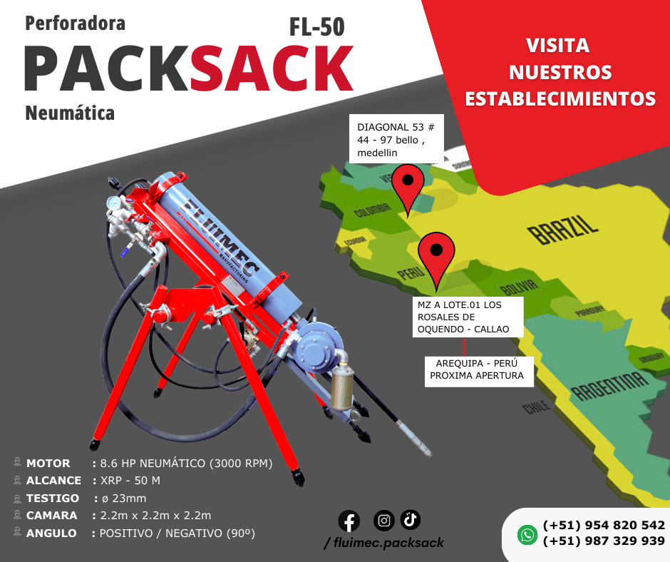 MAQUINA PERFORADORA NEUMATICA INDISPENSABLE PARA UBICACION DE BETAS 