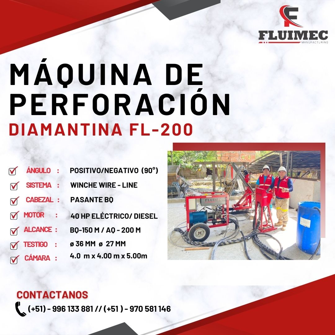 PERFORADORA DIAMANTINA FL-200 MINERIA PERUANA 