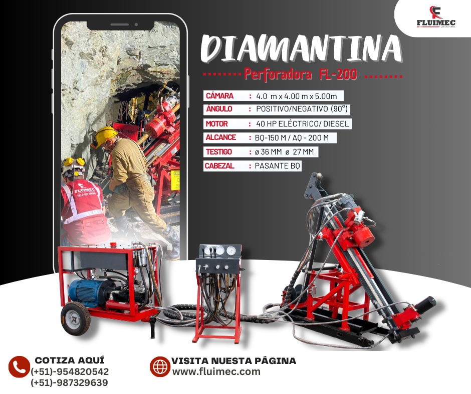  PERFORADORA HIDRAULICA FL-200 PARA PROYECTOS MINEROS