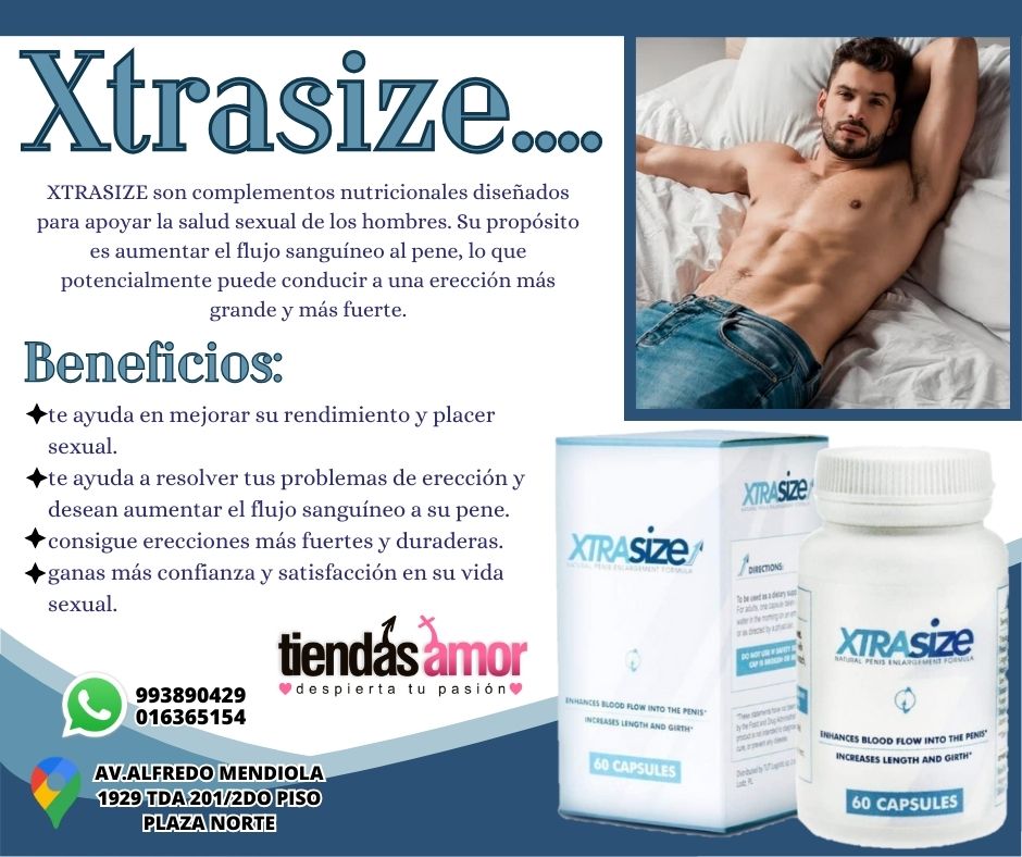 SUPLEMENTO XTRASIZE DE 60 MAYOR DESEO Y RESISTENCIA EN LA CAMA 