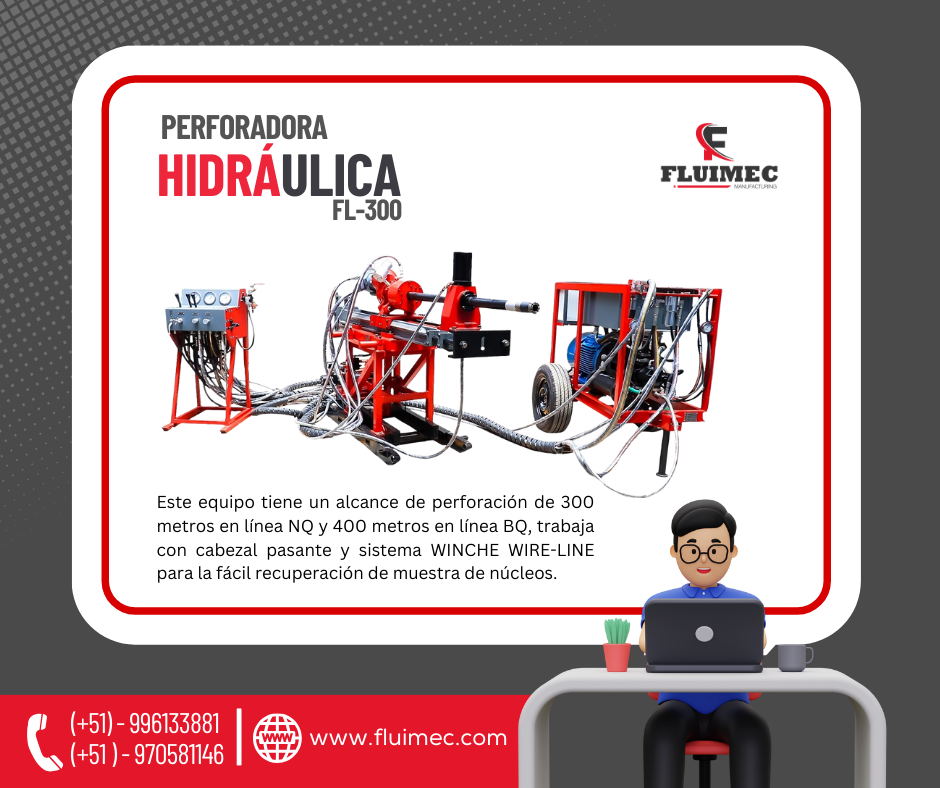 PERFORADORA HIDRAULICA FL-300 PARA ACTIVIDADES DE EXPLORACION