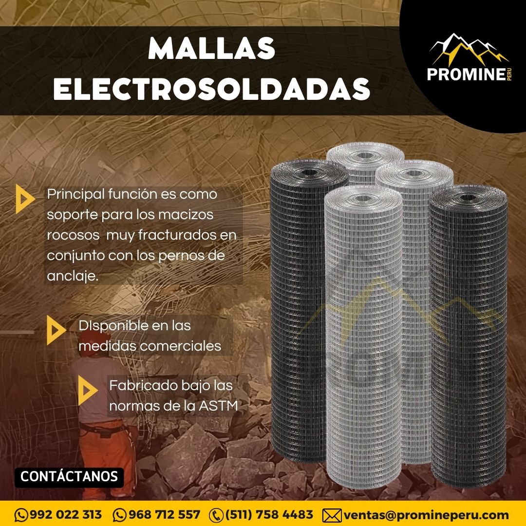 MALLA ELECTROSOLDADA DE ACERO PARA MINAS-PROMINE PERU