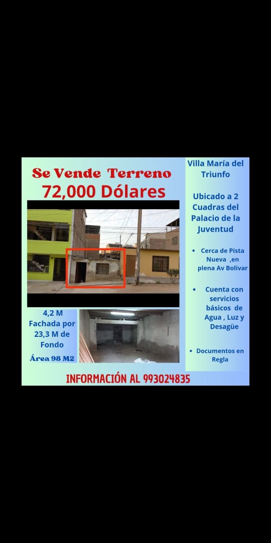 En VMT se Vende Terreno 