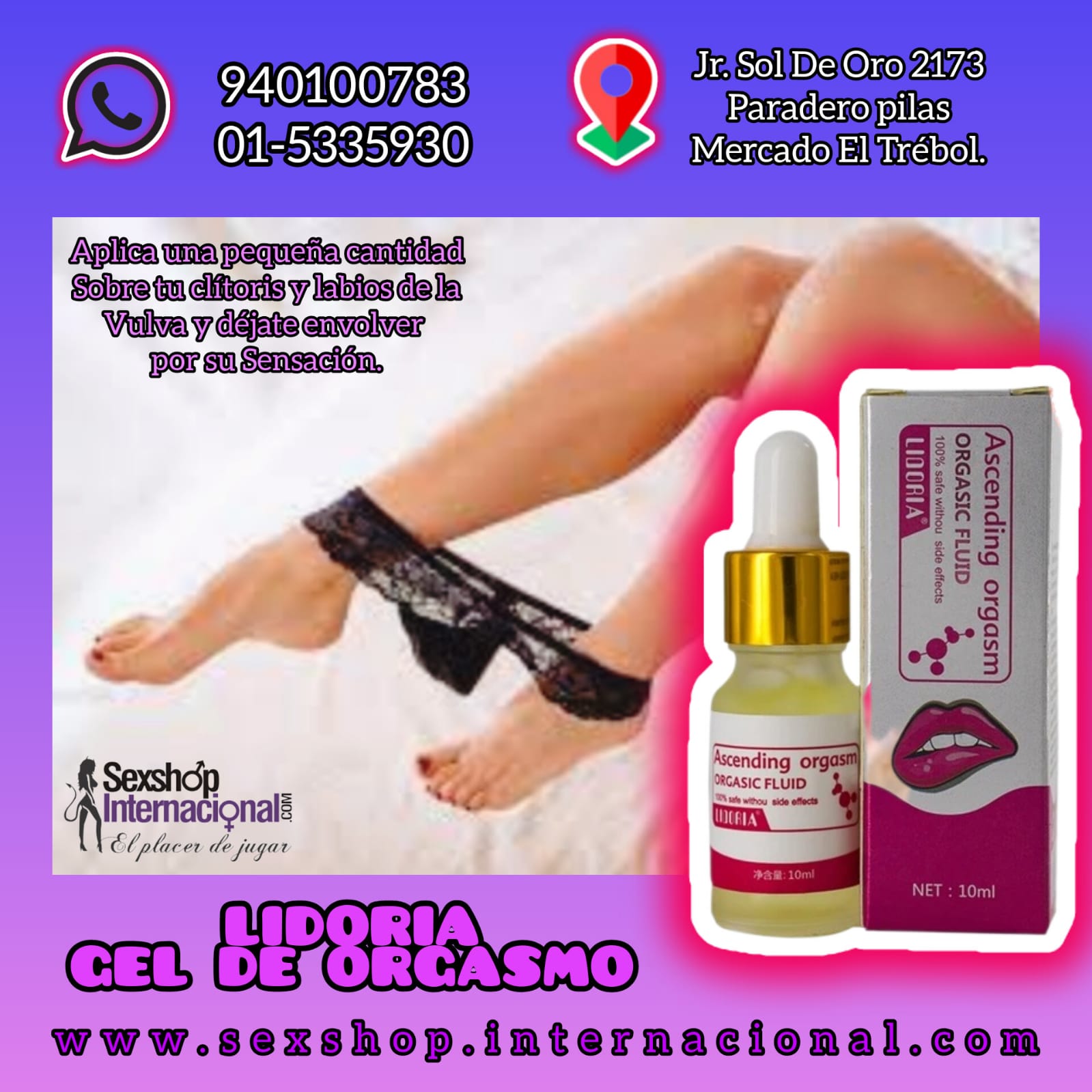 LIDORIA Gel de Orgasmo Ascending - SEXSHOP PLAZA NORTE.