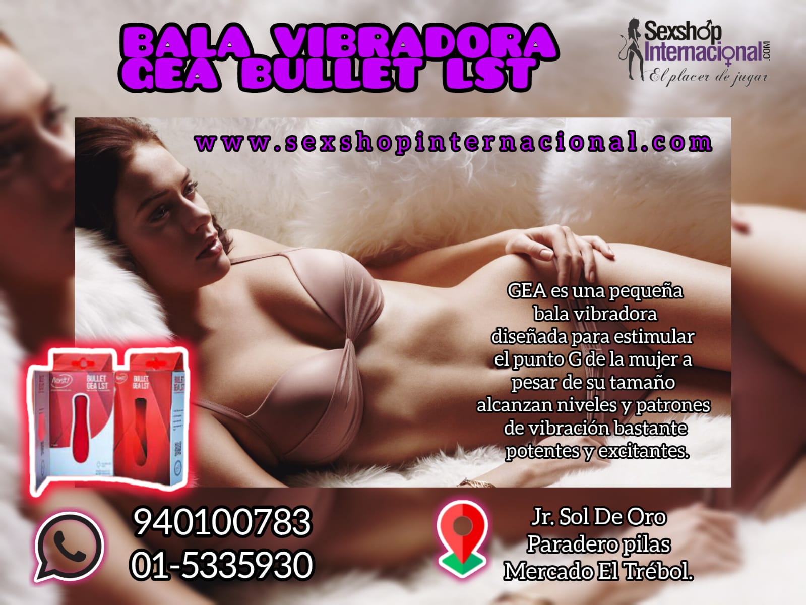 MINI BALA VIBRADORA - SEXSHOP PLAZA NORTE.