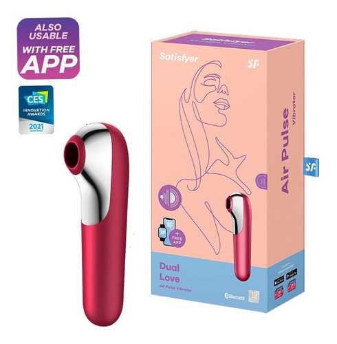 SUCCIONADOR DE CLITORIS - SATISFYER DUAL LOVE PINK - SEXSHOP PLAZA NORTE.