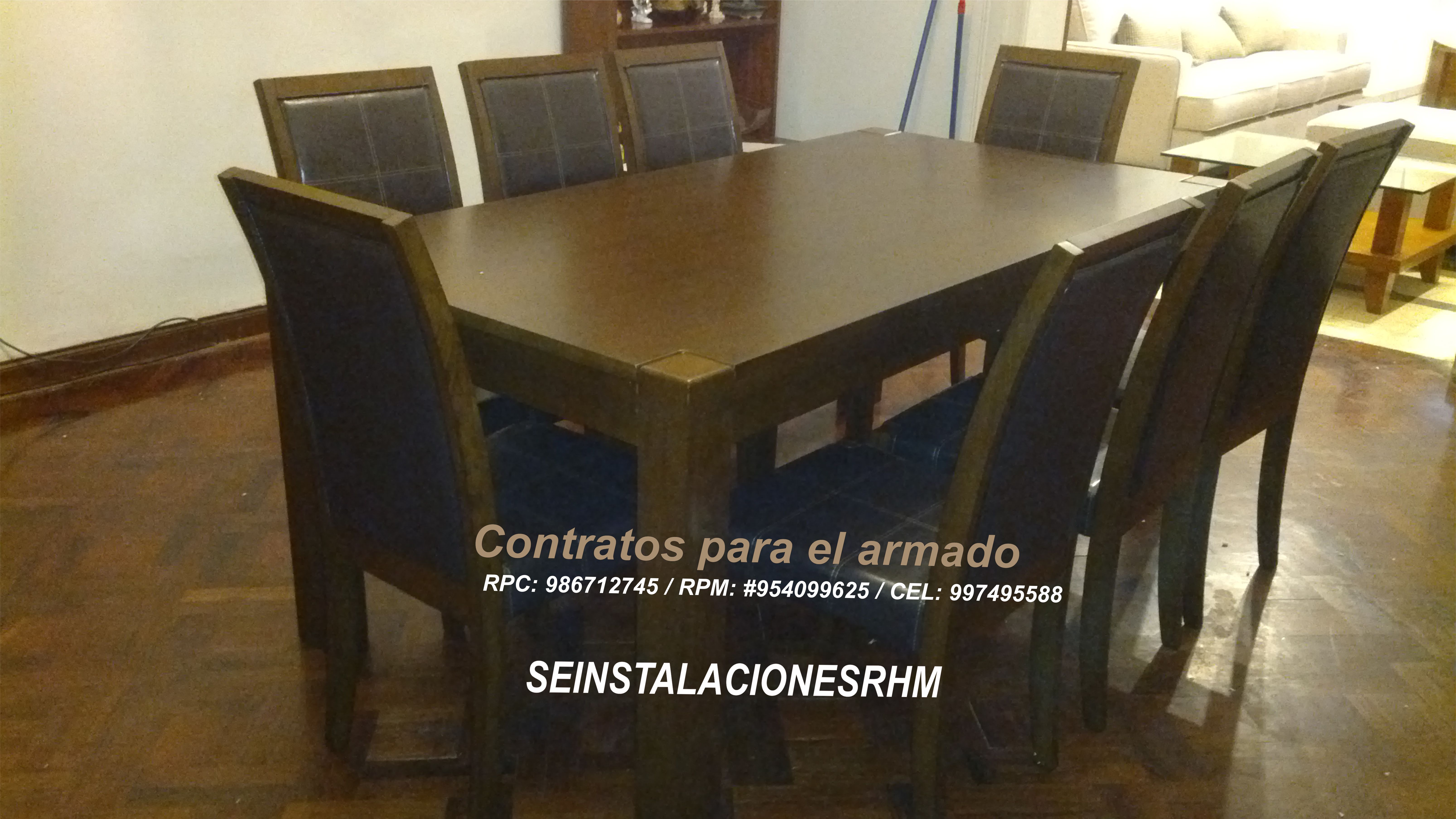 Armado De Juegos Comedor De 2 3 4 5 6 7 8 Sillas