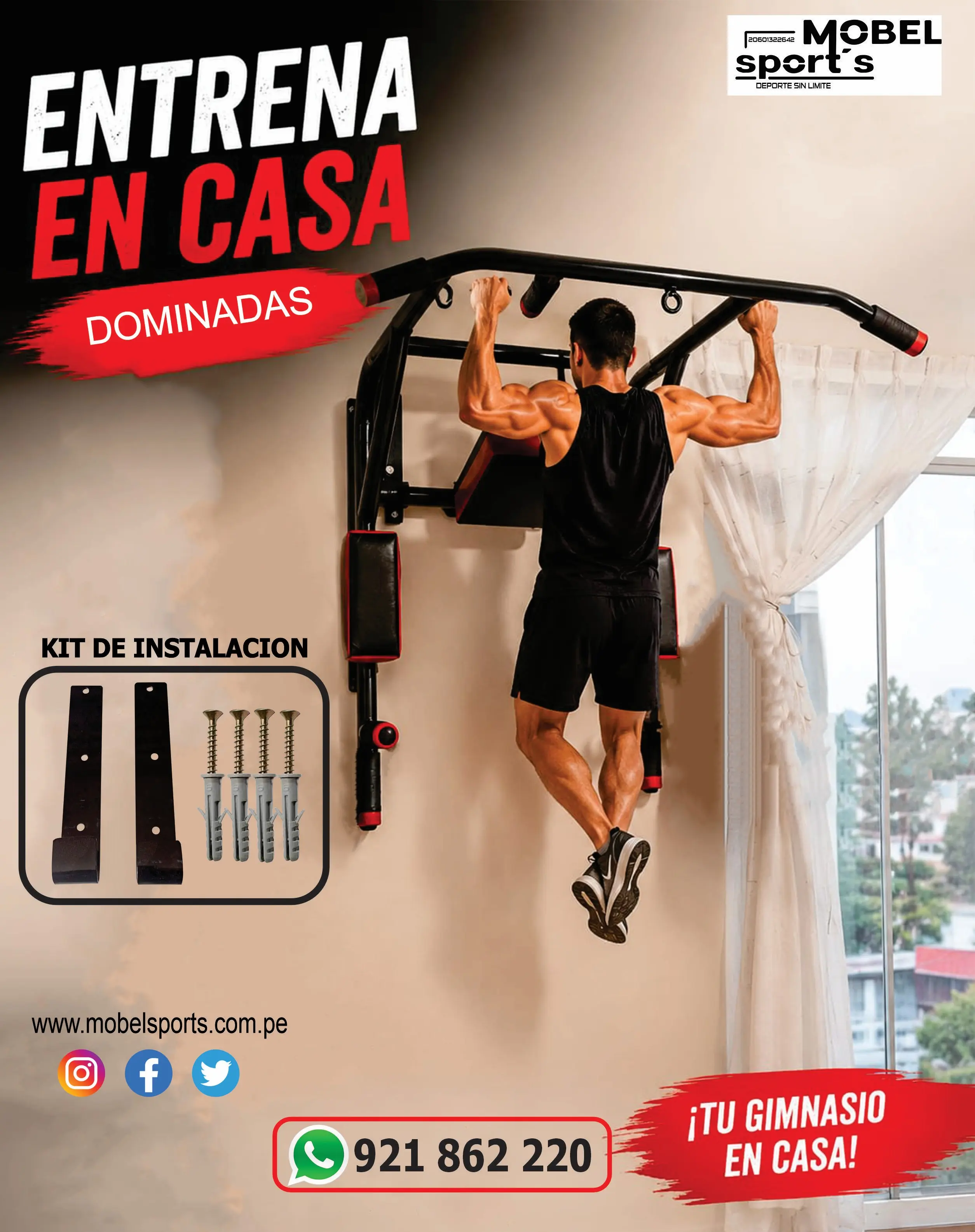 BARRA DE DOMINADAS MULTIFUNCIONAL MOBEL SPORTS 