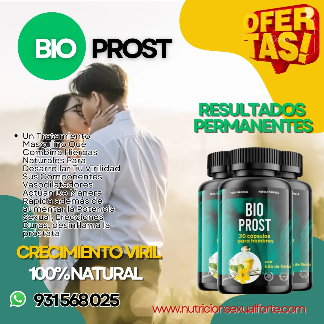 BIO PROST CRECIMIENTO VIRIL POTENCIADOR 100 NATURAL DELIVERY 931568025