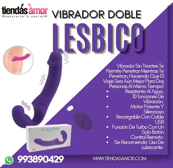 VIBRADOR DOBLE LESBICO ORIGINAL-SEXSHOP EN LIMA-C 993890429