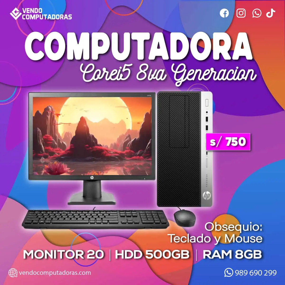  PC CORE I5 MONITOR EN OFERTA EXCLUSIVA 