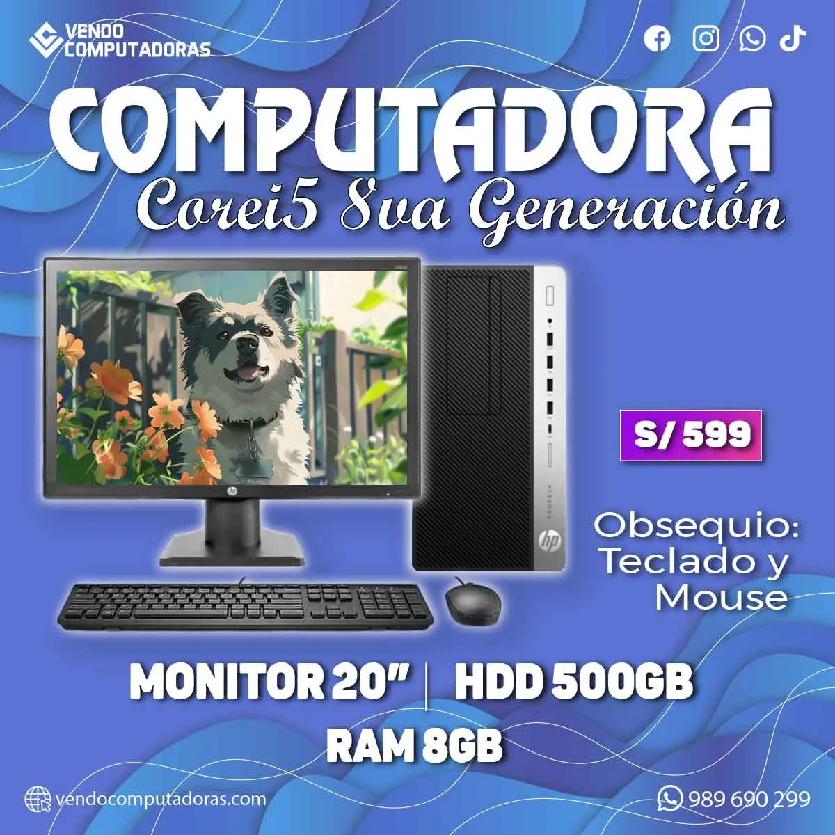  ORDENADOR CORE I5 MONITOR 20 