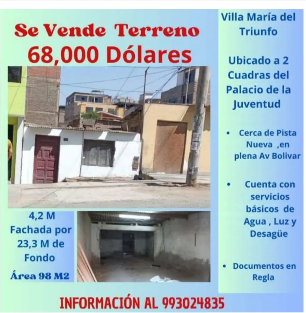 Se vende Terreno 