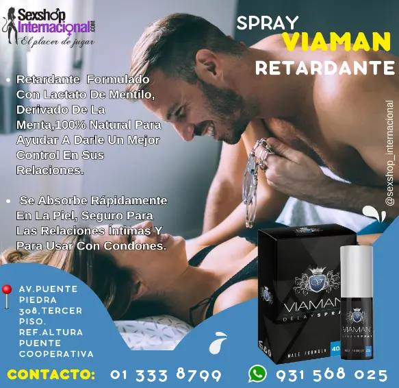 VIAMAN POWER RETARDANTE EN SPRAY-SEXSHOP PTE.PIEDRA 931568025