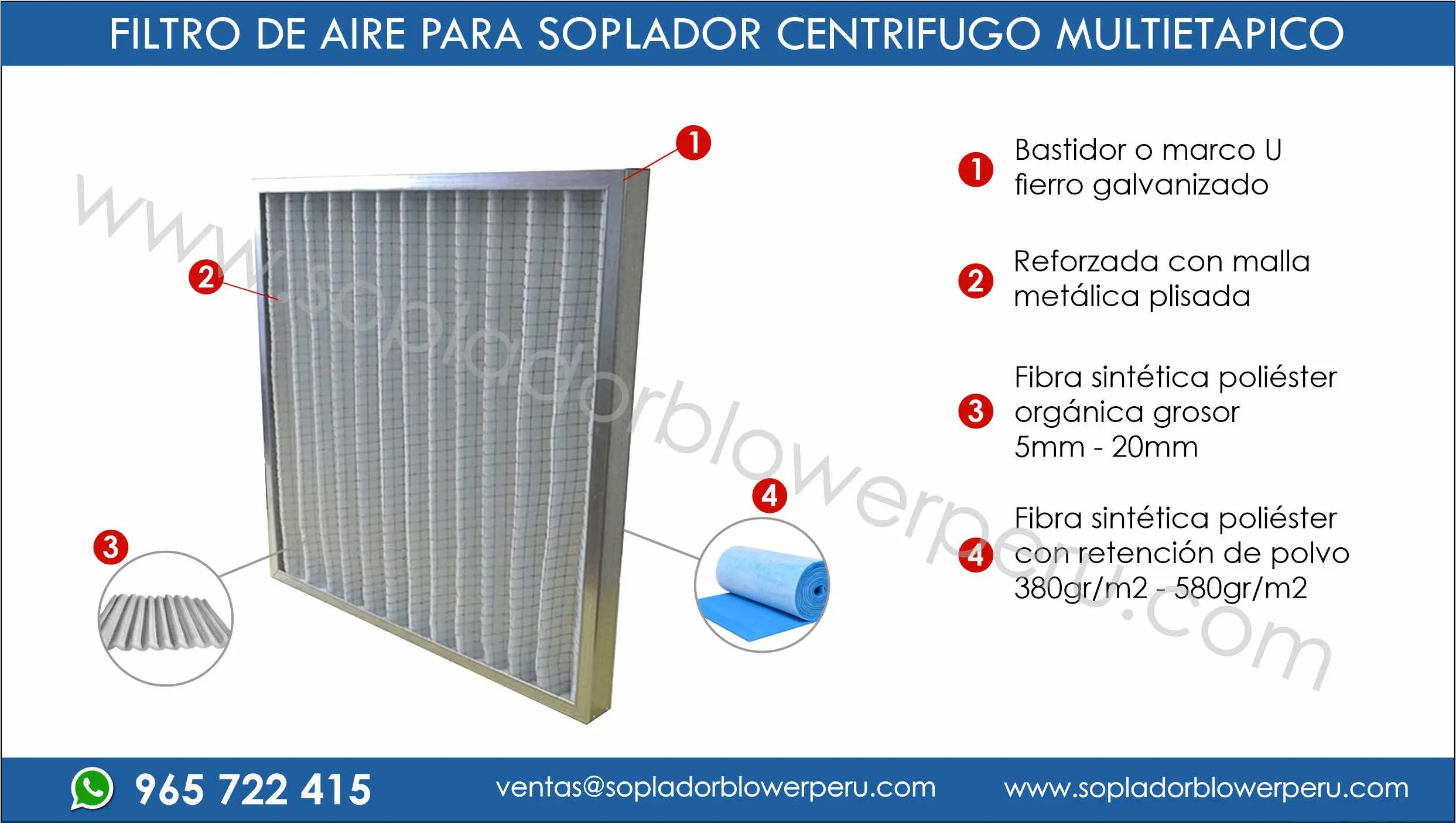 FILTROS DE AIRE PARA SOPLADORES CENTRIFUGOS