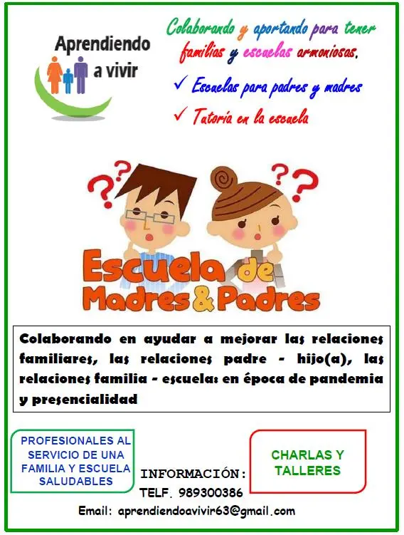  APRENDIENDO A VIVIR - Escuela para Padres y Madres 