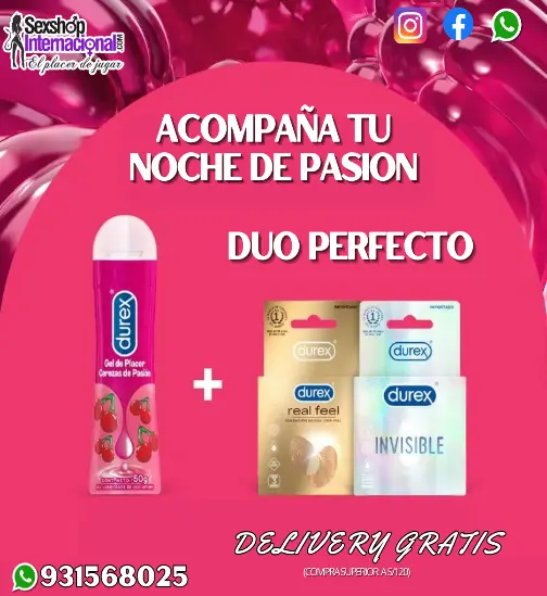 DUO PERFECT DUREX PLAY CEREZA PRESERVATIVO DUREX FULL SEX 931568025