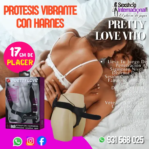 PRETTY LOVE VITO- PROTESIS VIBRANTE CON HARNES-FULL SEX-931568025