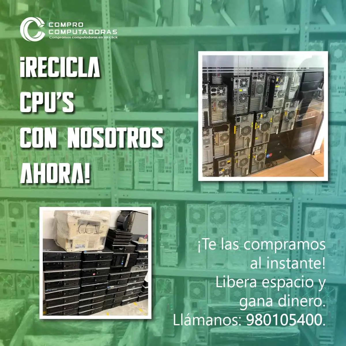 COMPRA DE COMPUTADORAS EN DESUSO RÁPIDO Y FÁCIL 