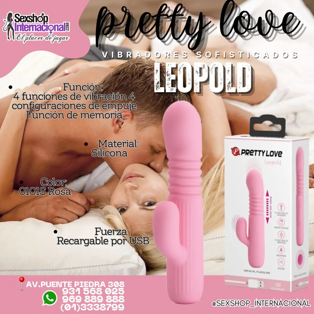 PRETTY LOVE LEOPOLD VIBRADOR SOFISTICADO RESISTENTE AL AGUA