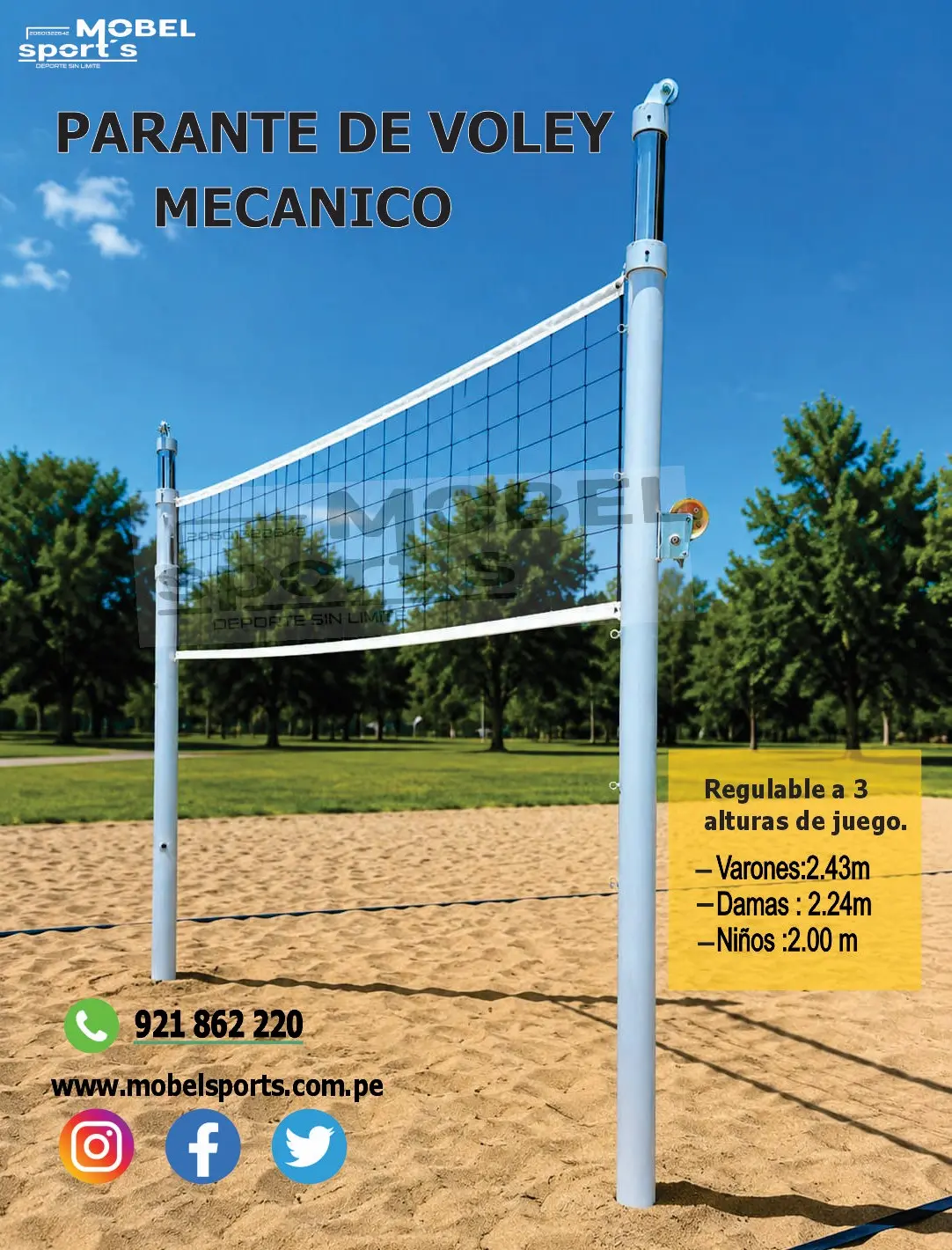 NET PARA VOLEY RECREATIVO MOBEL SPORTS