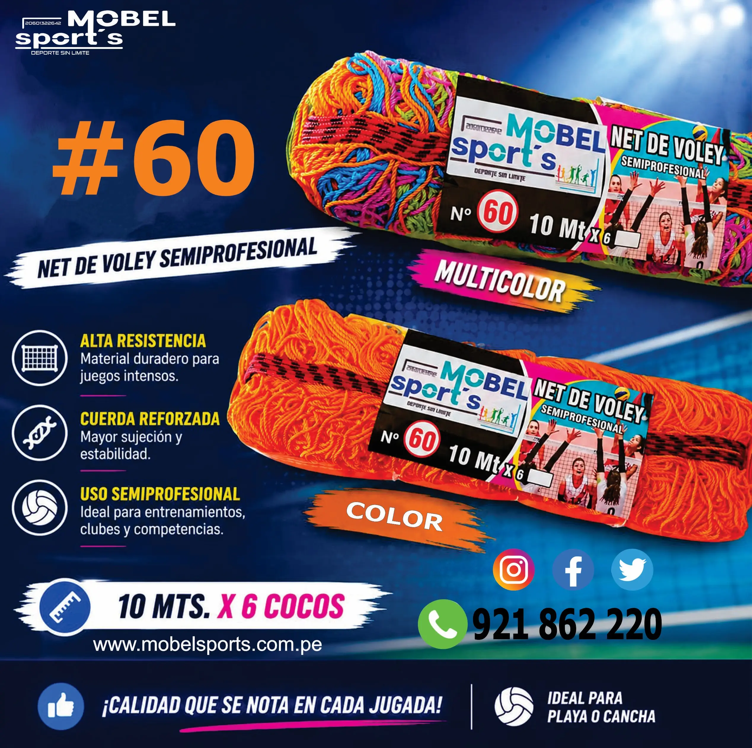 NET PROFESIONAL VOLEY MOBEL SPORTS 