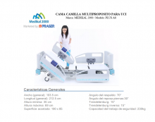 CAMA UCI MULTIPROPOSITO CON BALANZA 