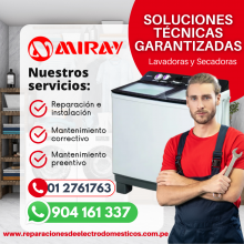  Tecnicos a DOmicilio Lavadoras MIRAY 904 161 337 Rimac