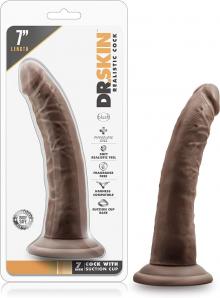 DR SKIN COCK W SUCTION 7 CHOCOLATE