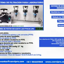 EQUIPO DE FILTRACION PARA LABORATORIO POR MEMBRANA CON BOMBA DE VACIO