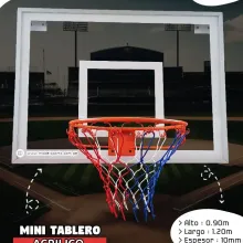 TABLERO DE BASQUET MINI ACRILICO MOBEL SPORTS